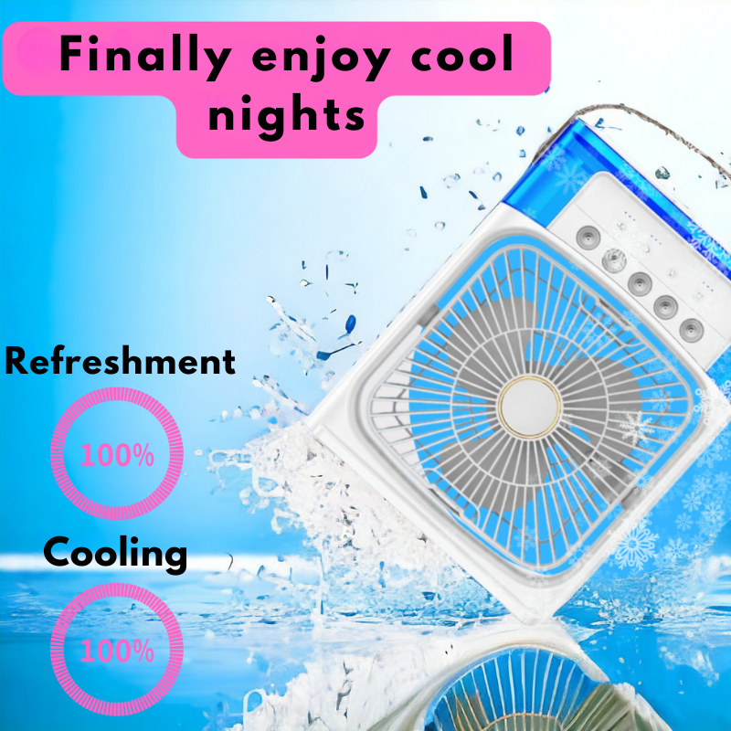 CoolAir | Messerloser Ventilator mit Befeuchtungsnebel und Klimatisierung-Becker Boutique
