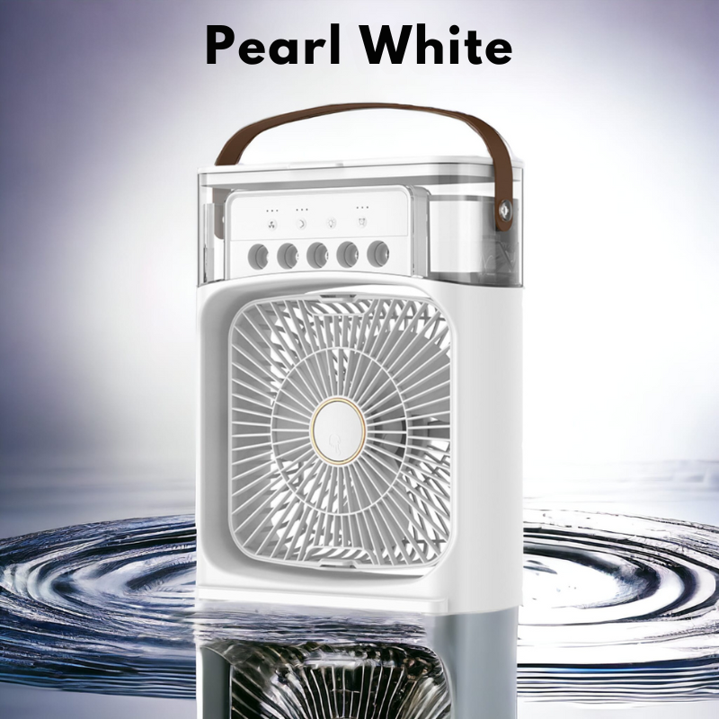 CoolAir | Messerloser Ventilator mit Befeuchtungsnebel und Klimatisierung-Weiß-Becker Boutique