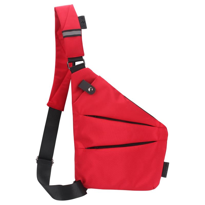 Corry | Safety Crossbody Bag für den Urlaub-Dunkelrote linke Hand-Becker Boutique