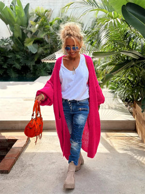 Daria | Hippie-Stil Lange Strickjacke-Becker Boutique