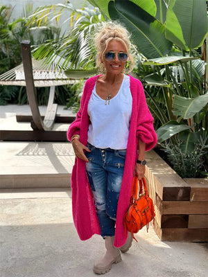 Daria | Hippie-Stil Lange Strickjacke-Becker Boutique