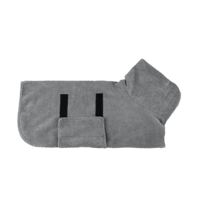 DogyDry | Absorbierende und trocknende Bademäntel für Hunde-Grau-XS-Becker Boutique