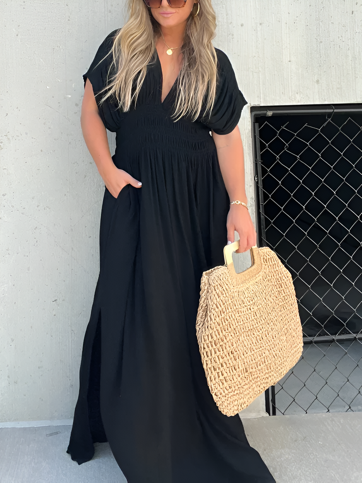 Dorothy | Lässiges Maxikleid-Schwarz-S-Becker Boutique