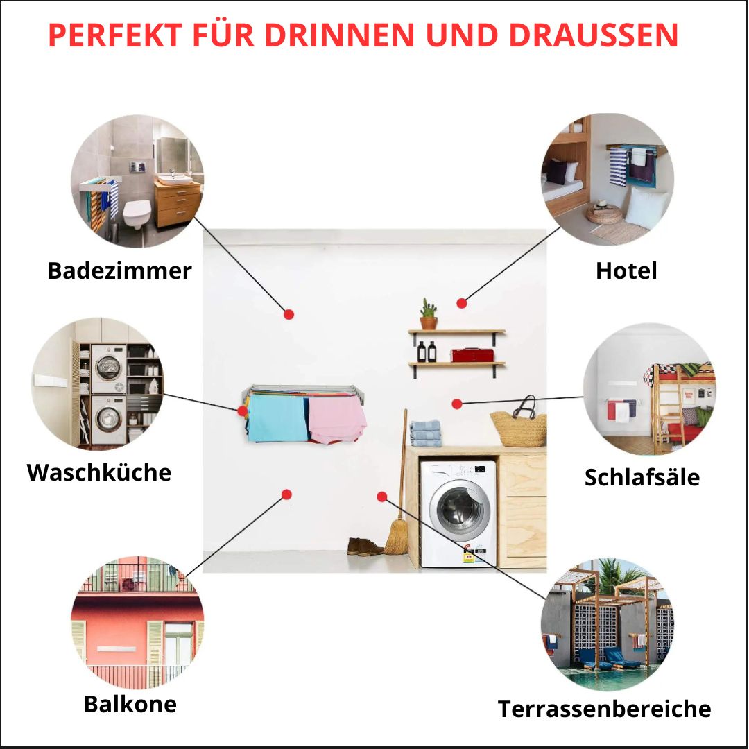 EcoDry | Zusammenklappbarer Wäscheständer für den Innen- und Außenbereich-Becker Boutique