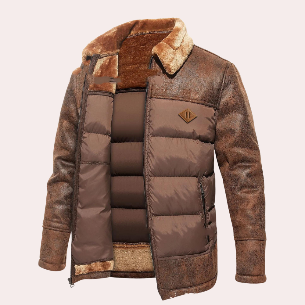 Steppjacke Herren | Mit Weichem Kragen | Winter