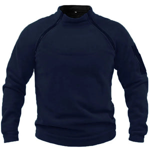 Eero | Taktischer Fleecepullover mit geheimen Innentaschen-Blau-S-Becker Boutique