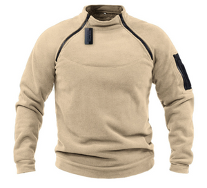 Eero | Taktischer Fleecepullover mit geheimen Innentaschen-Khaki-S-Becker Boutique