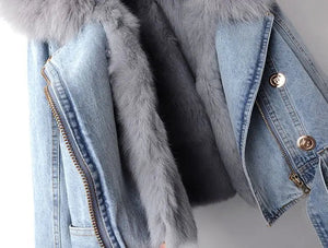 Eliza | Elegance Denim & Pelz Jacke-Becker Boutique