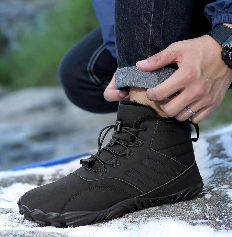 Elvia | Wasser- und winddichte Outdoor-Barfußstiefel mit Kordelzugverschluss-Schwarz-36-Becker Boutique