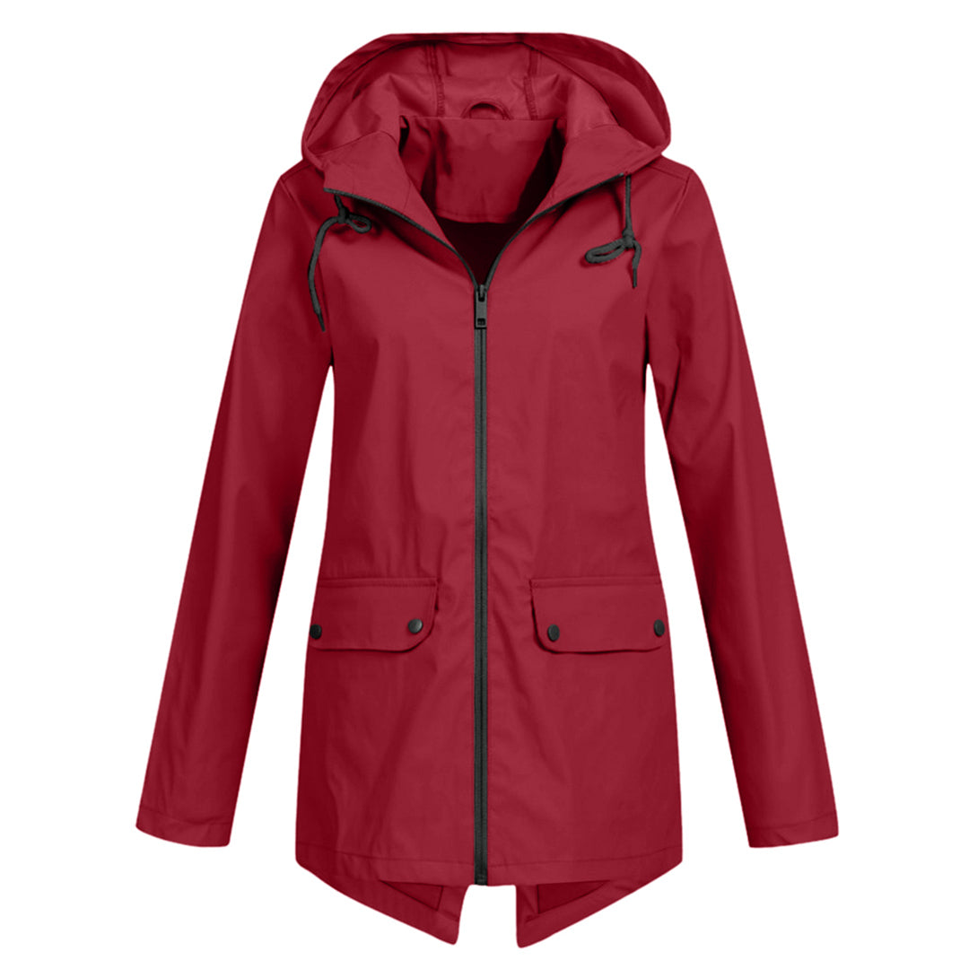 Regenjacke Damen | Lange mit Kapuze