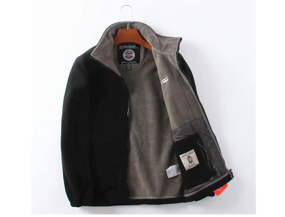 Falck | Doppellagige Outdoor-Fleecejacke mit hohem Kragen-Becker Boutique