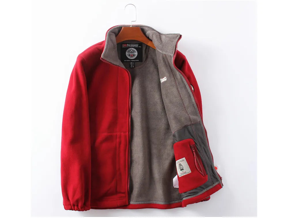 Falck | Doppellagige Outdoor-Fleecejacke mit hohem Kragen-Becker Boutique