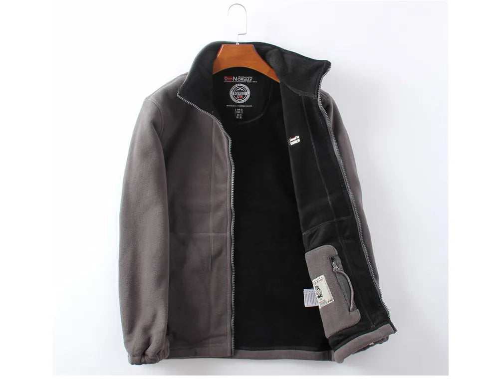 Falck | Doppellagige Outdoor-Fleecejacke mit hohem Kragen-Becker Boutique