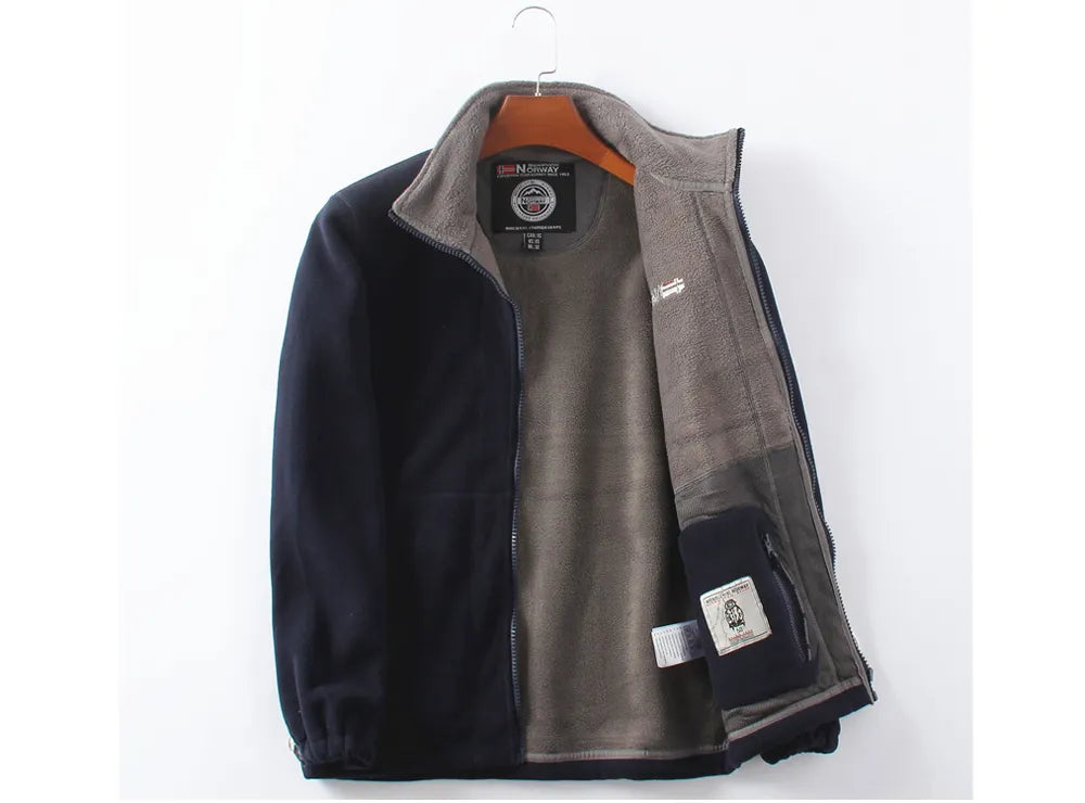 Falck | Doppellagige Outdoor-Fleecejacke mit hohem Kragen-Becker Boutique