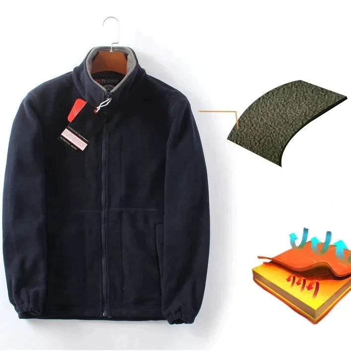 Falck | Doppellagige Outdoor-Fleecejacke mit hohem Kragen-Becker Boutique