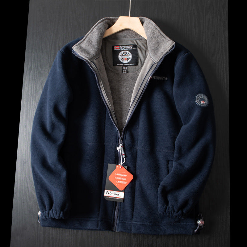 Falck | Doppellagige Outdoor-Fleecejacke mit hohem Kragen-Becker Boutique