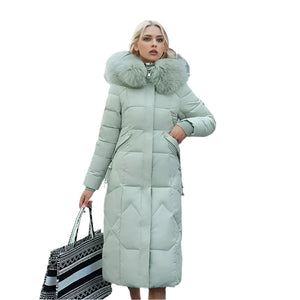 Fara | Italienischer Stylischer Mantel mit Kunstpelz-Grün-M-Becker Boutique