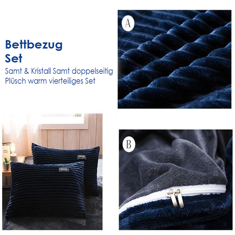 Fleecy | Doppelseitiger Samtbezug für Decke und Kissen-Becker Boutique