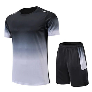 Florian | Zweiteiliges Sportbekleidungsset - Tshirt und Shorts-Grau-M-Becker Boutique