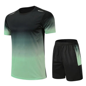 Florian | Zweiteiliges Sportbekleidungsset - Tshirt und Shorts-Grün-M-Becker Boutique