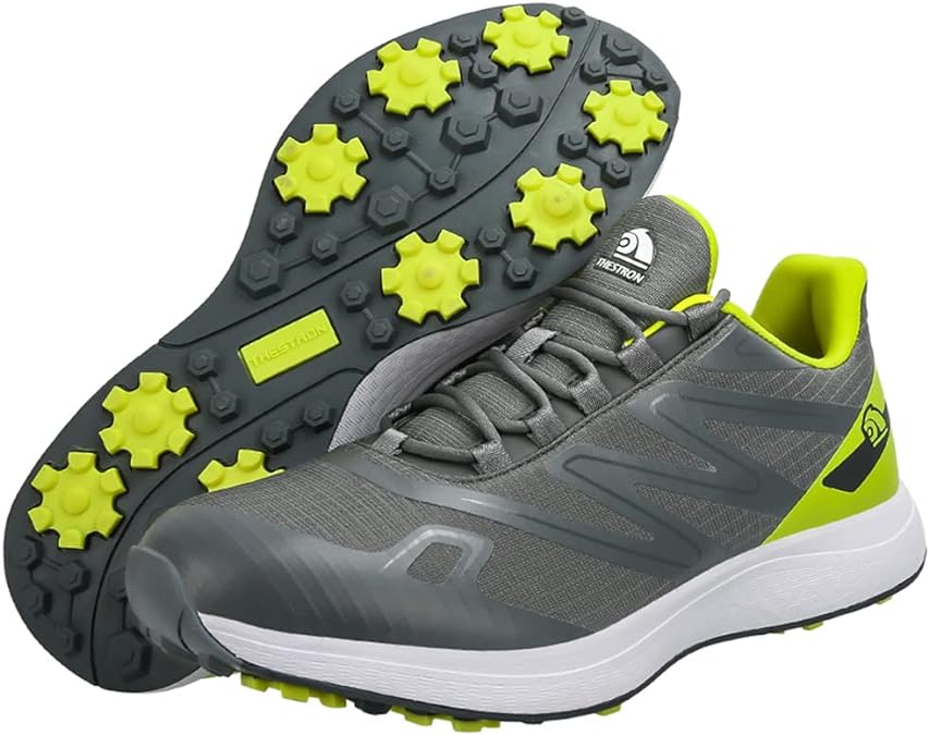 Golfpro Max | Leichte, stoßdämpfende Golfschuhe mit Grip-Limone/Grau-39-Becker Boutique