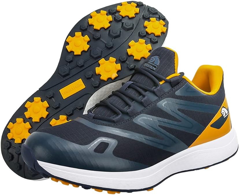 Golfpro Max | Leichte, stoßdämpfende Golfschuhe mit Grip-Orange/Marineblau-39-Becker Boutique