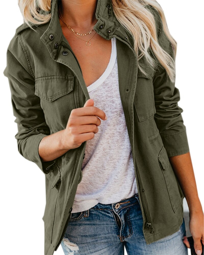 Roxanne | Leichte Übergangsjacke mit Taschen und Reißverschluss