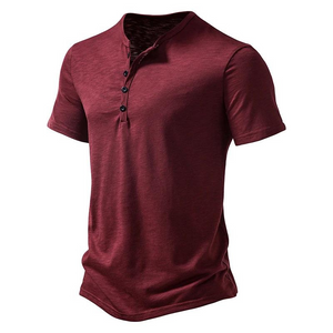 Henley | Herren-Polo - Henley-Kragen atmungsaktives Herren-T-Shirt-Becker Boutique