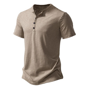 Henley | Herren-Polo - Henley-Kragen atmungsaktives Herren-T-Shirt-Becker Boutique
