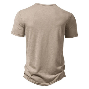 Henley | Herren-Polo - Henley-Kragen atmungsaktives Herren-T-Shirt-Becker Boutique