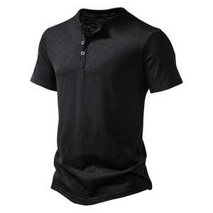 Henley | Herren-Polo - Henley-Kragen atmungsaktives Herren-T-Shirt-Becker Boutique