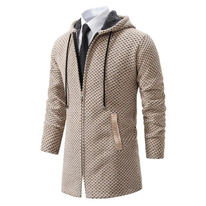 Ivan | Herren-Kapuzenjacke Mittellang aus Wolle-Beige-S-Becker Boutique