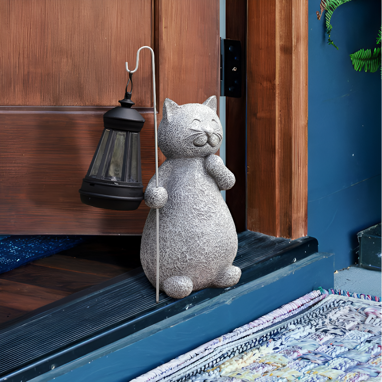 Katzenlampe | Wetterfeste Solar-Katzenlaterne-Becker Boutique