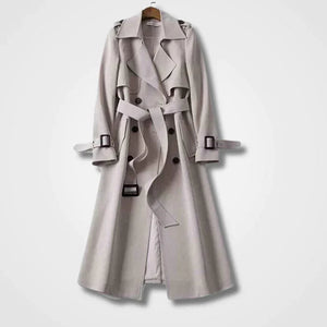 Kira | Langer eleganter Trenchcoat für Damen-Beige-S-Becker Boutique
