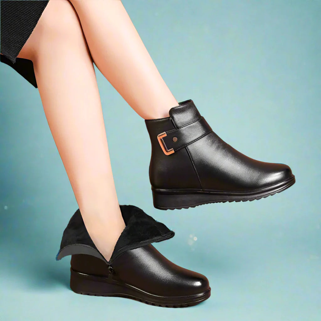 Trudy | Stiefel mit Fleece-Futter und rutschfester Sohle - Orthopädisch