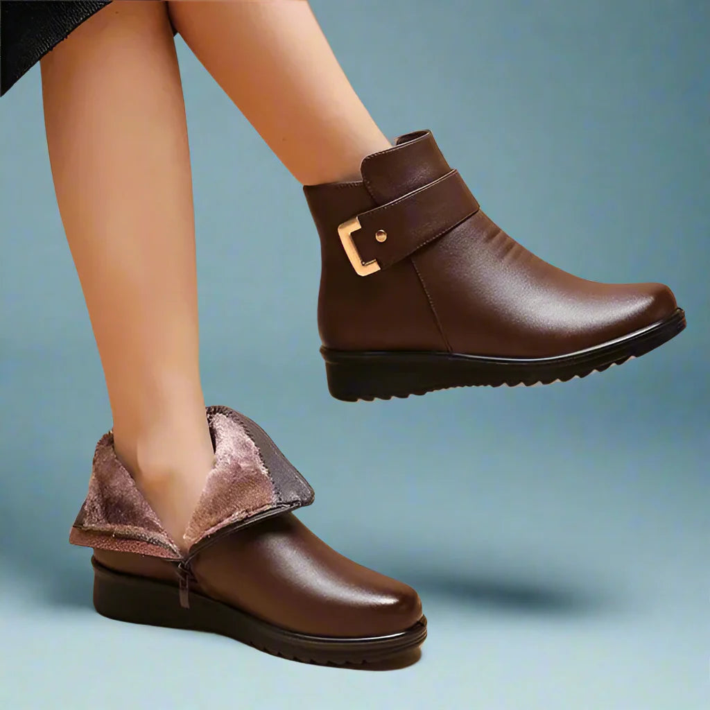 Trudy | Stiefel mit Fleece-Futter und rutschfester Sohle - Orthopädisch
