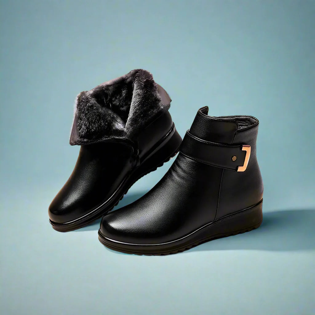 Trudy | Stiefel mit Fleece-Futter und rutschfester Sohle - Orthopädisch