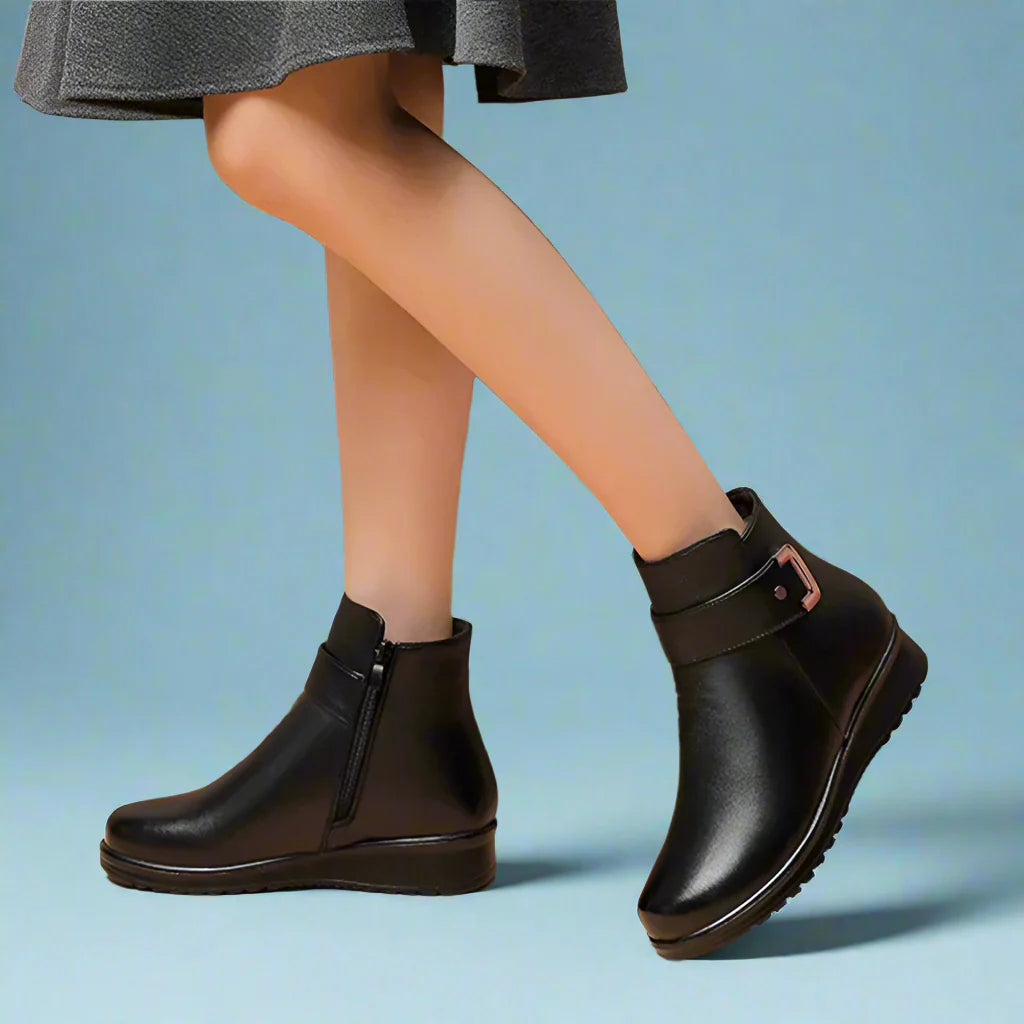 Trudy | Stiefel mit Fleece-Futter und rutschfester Sohle - Orthopädisch