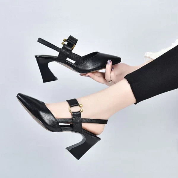 Lisanne | Damen spitze orthopädische Absätze-Schwarz-35-Becker Boutique