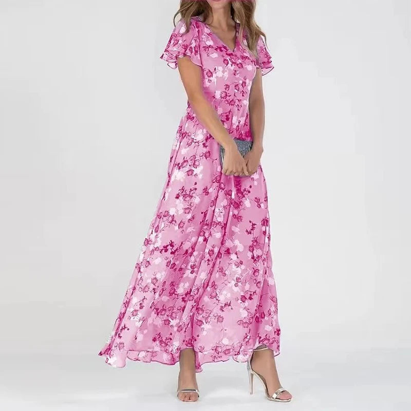Malou | Buntes Sommerkleid-Rosa-S-Becker Boutique
