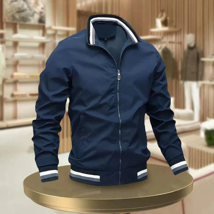 Marcos | Herren-Sommerjacke mit Stehkragen-Blau-M-Becker Boutique