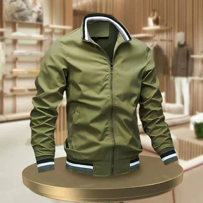 Marcos | Herren-Sommerjacke mit Stehkragen-Grün-M-Becker Boutique