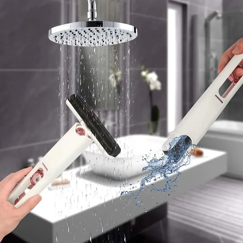 Mini Mop | Kompakter Mini-Reinigungsmopp für die perfekte Reinigung-Weiß-Mop + 2 Schwämme-Becker Boutique