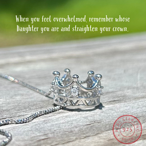 My Little Princess Crown | 925 Sterling Silber Zirkonia Anhänger Halskette-Becker Boutique