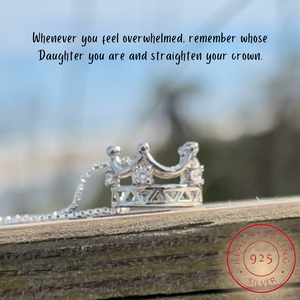 My Little Princess Crown | 925 Sterling Silber Zirkonia Anhänger Halskette-Becker Boutique