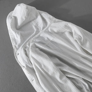 Orlo | Jacke aus italienischem Leinen mit Kapuze für den Herbst-Becker Boutique