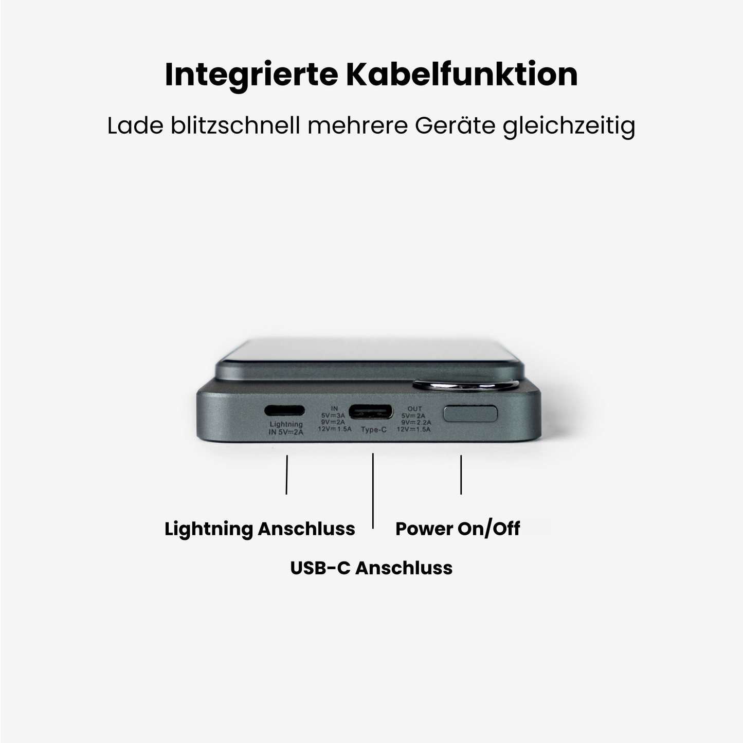 PowerCharge | Nano Magsafe Powerbank für iphone und QI-kompatibel-Becker Boutique