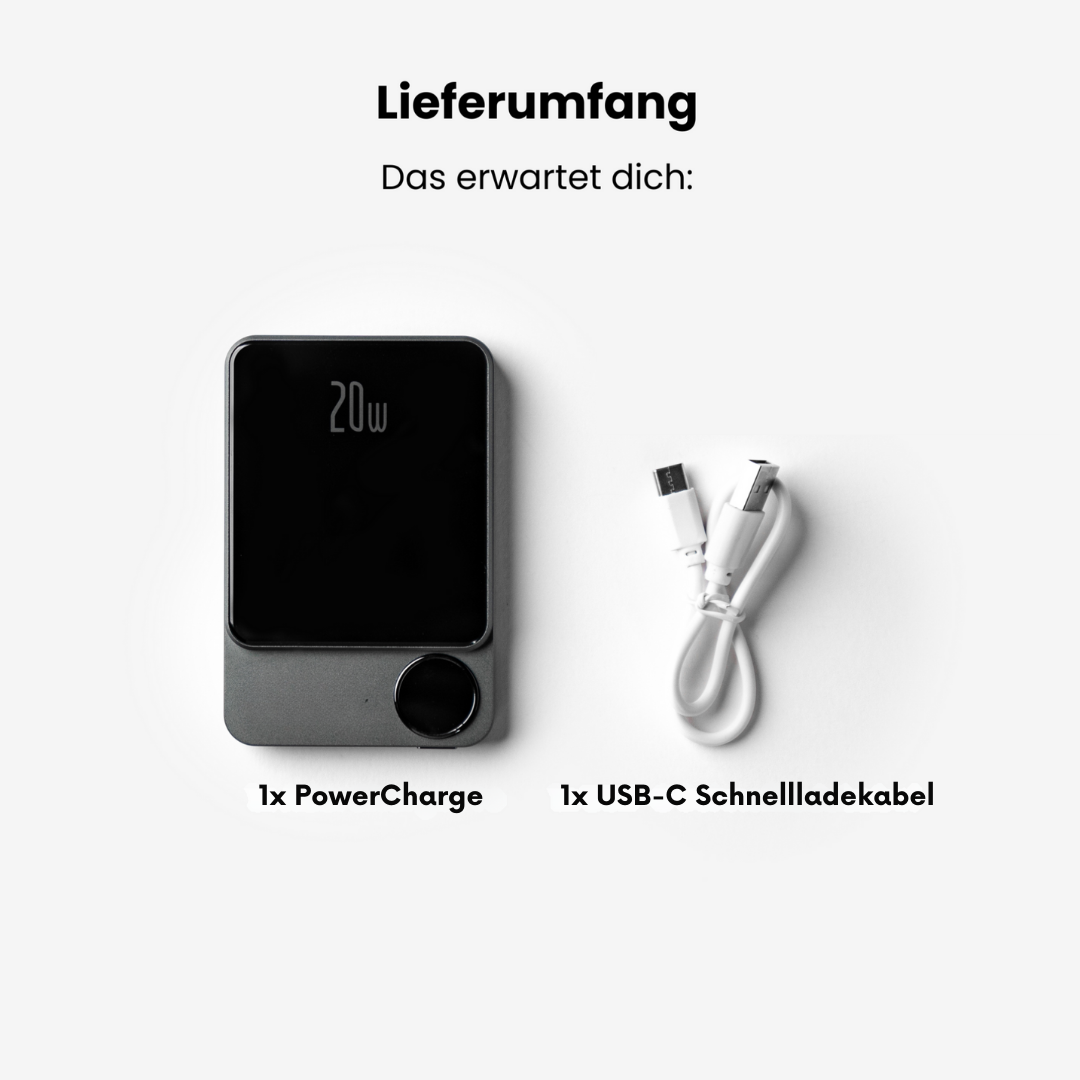 PowerCharge | Nano Magsafe Powerbank für iphone und QI-kompatibel-Becker Boutique