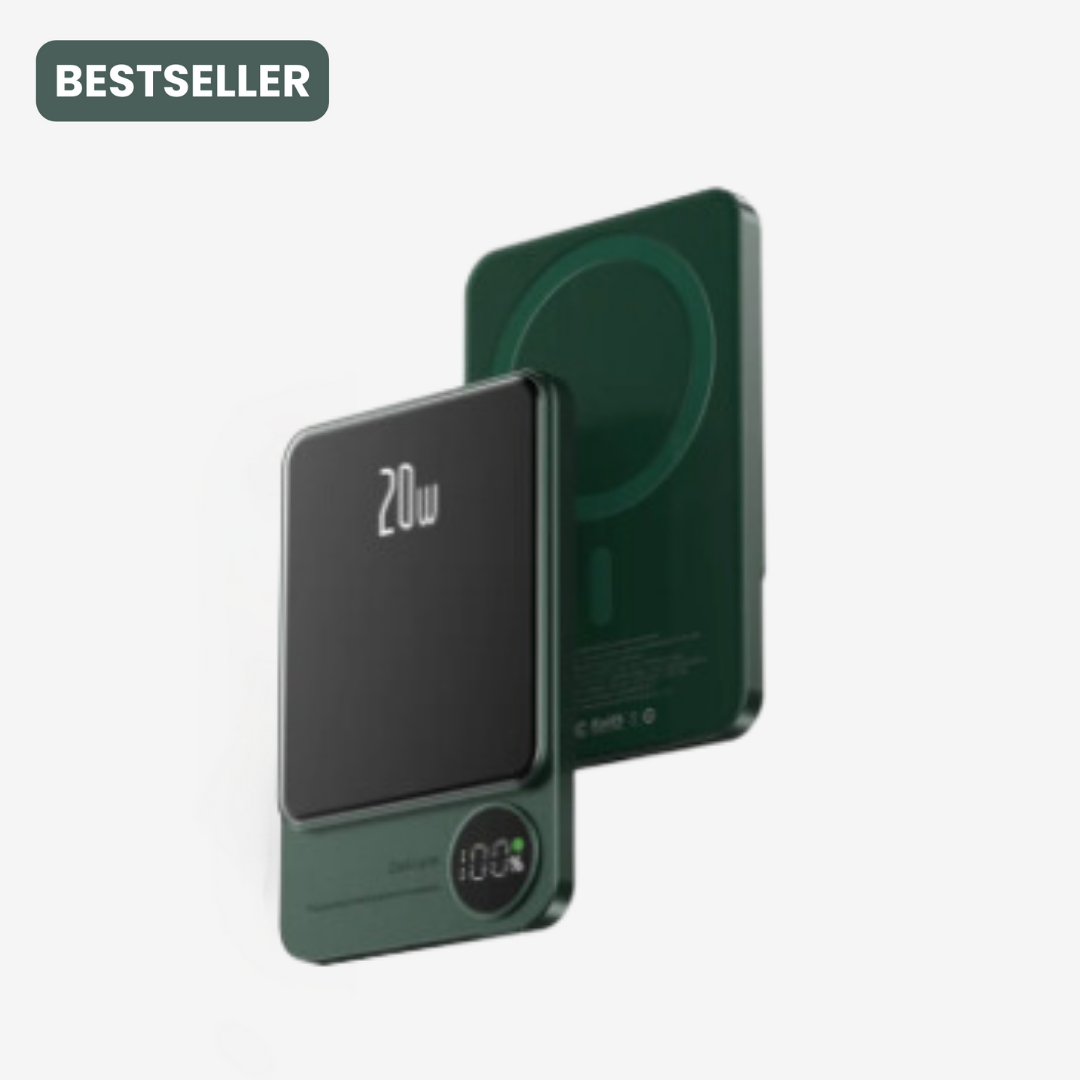 PowerCharge | Nano Magsafe Powerbank für iphone und QI-kompatibel-Grün-Becker Boutique