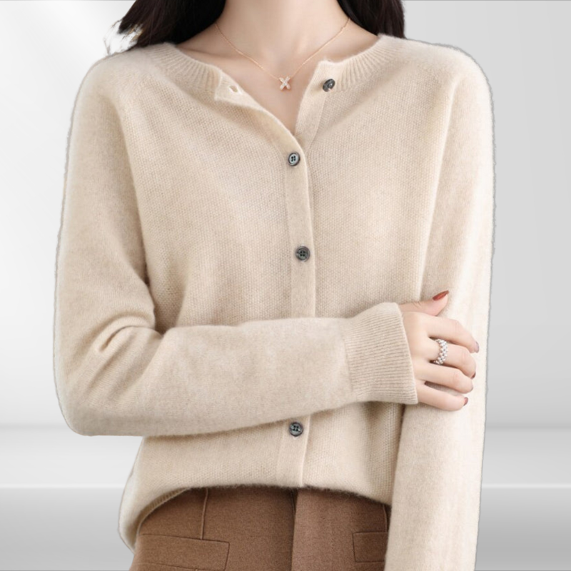Charlie | Strickjacke Damen mit Knöpfen - Merinowolle Gefühl